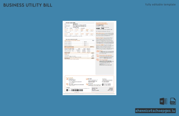 Alinta Energy Gasrechnung für Geschäftskunden, Seite 2 (Beispielansicht)